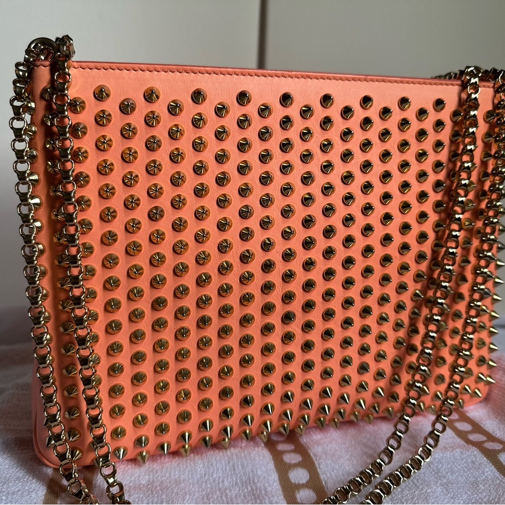 Christian Louboutin Tribouli Leather Handbag in Coral/Peach - Picture 3 of 15